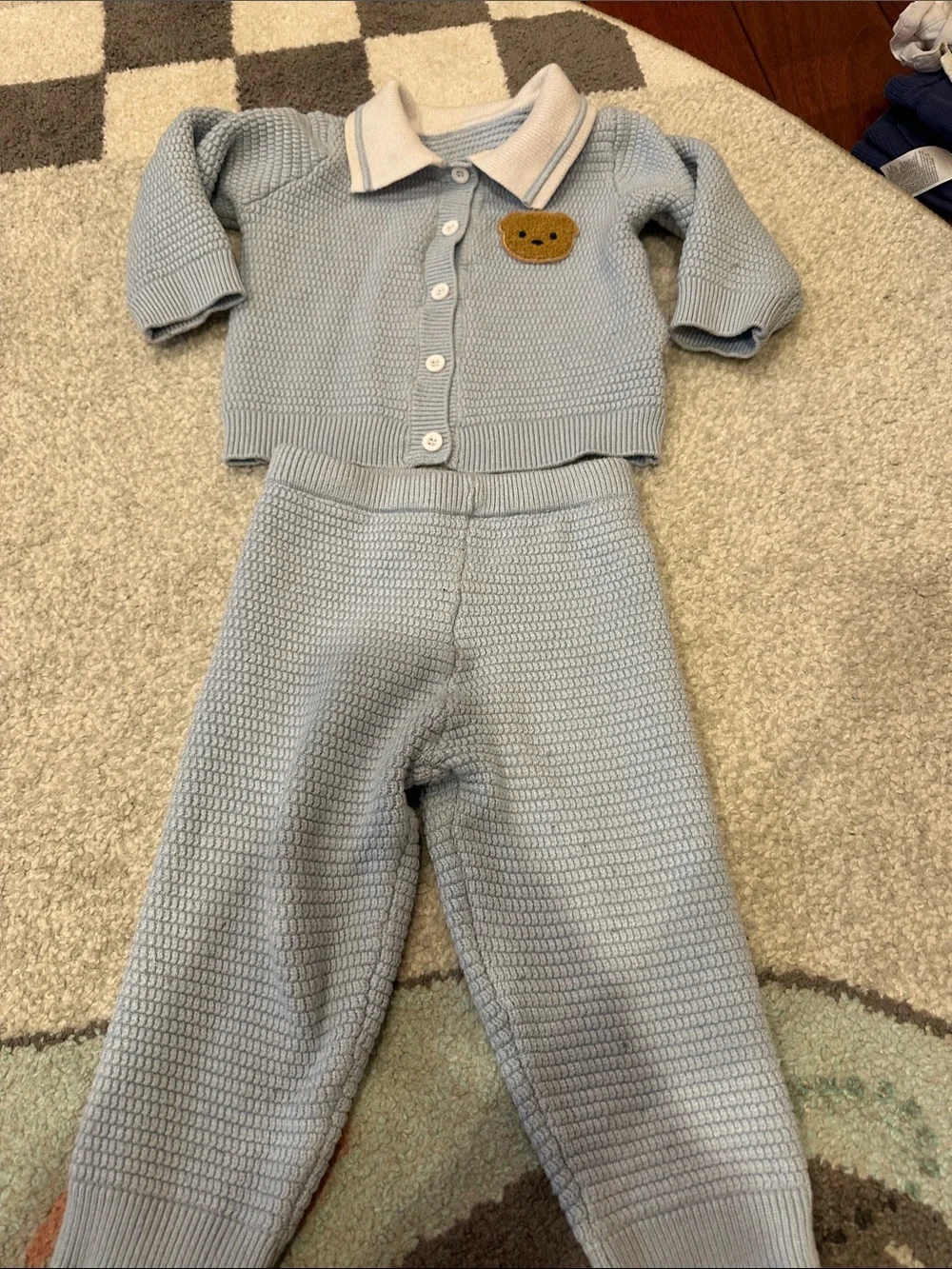 Cute baby boys sweater top and pants set
